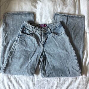Edikted Light Blue Low Rise Jeans